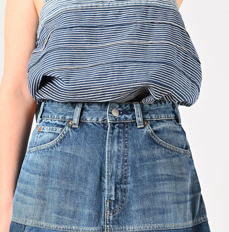 Rye Mugi Denim Charlotte Patchwork Skirt Syou - 45R by 45rpm studio - Image 7