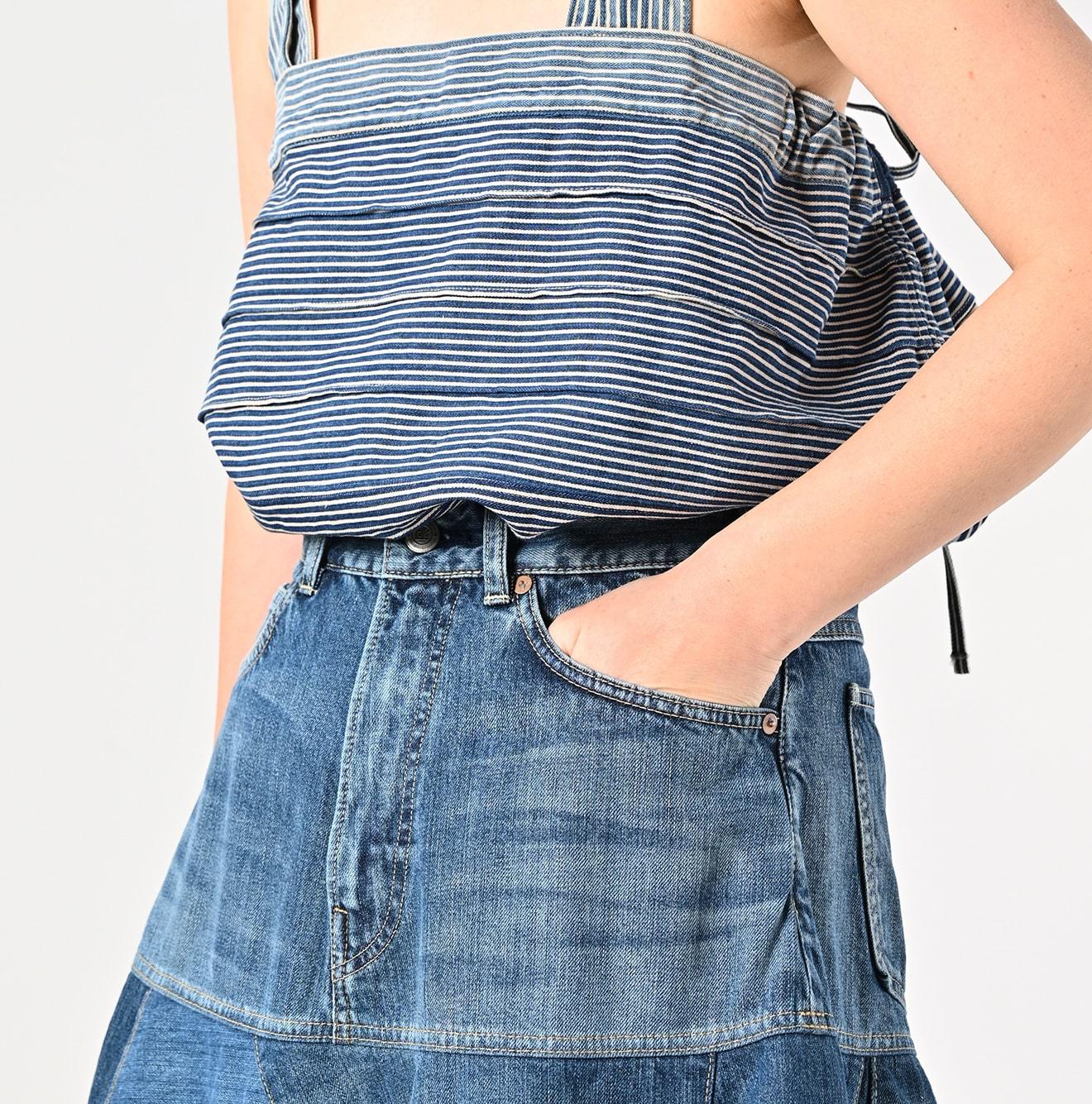 Rye Mugi Denim Charlotte Patchwork Skirt Syou – 45R GLOBAL