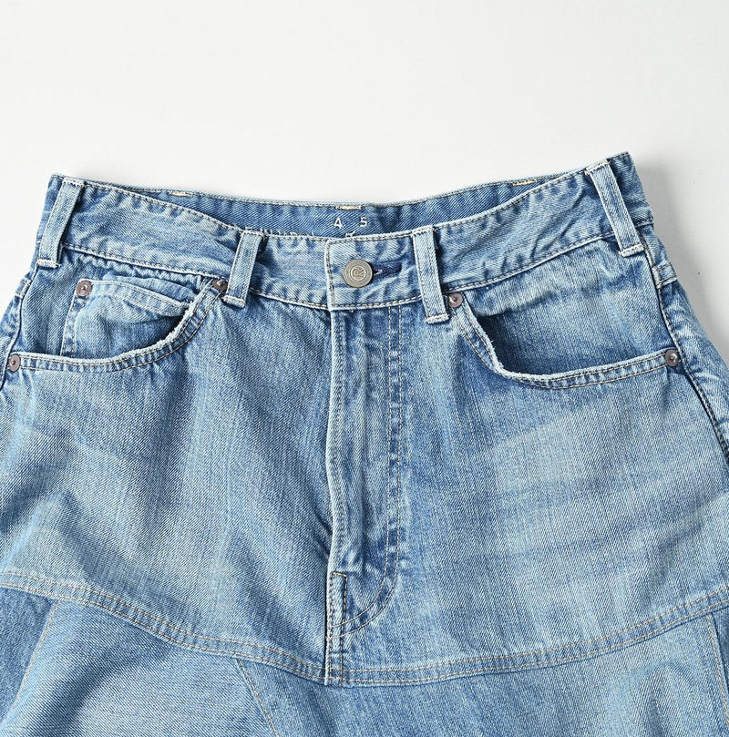 Rye Mugi Denim Charlotte Patchwork Skirt Tan - 45R by 45rpm studio - Image 8