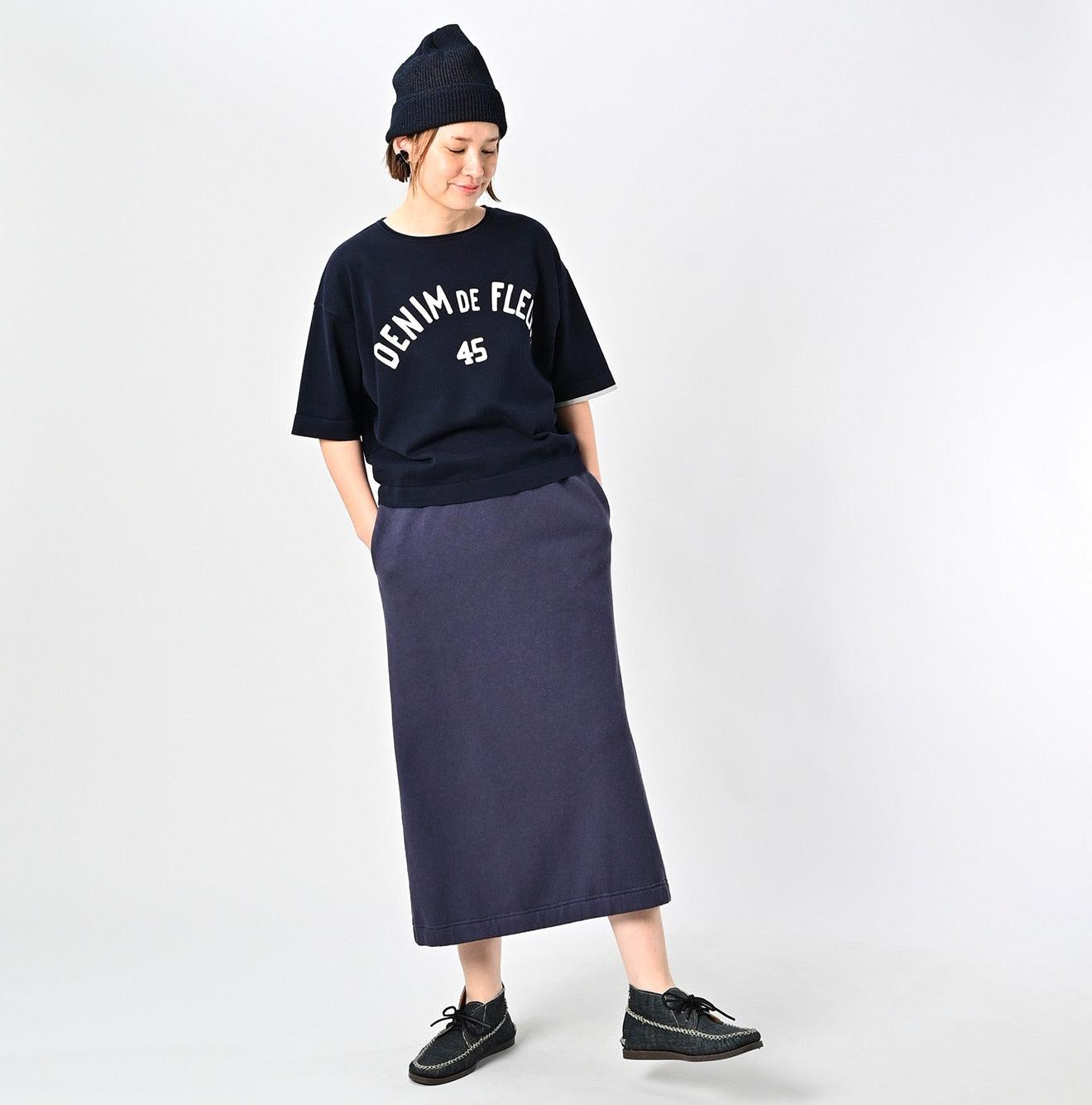 Cotton Gauze Fleece Flamingway Skirt - 45R by 45rpm studio