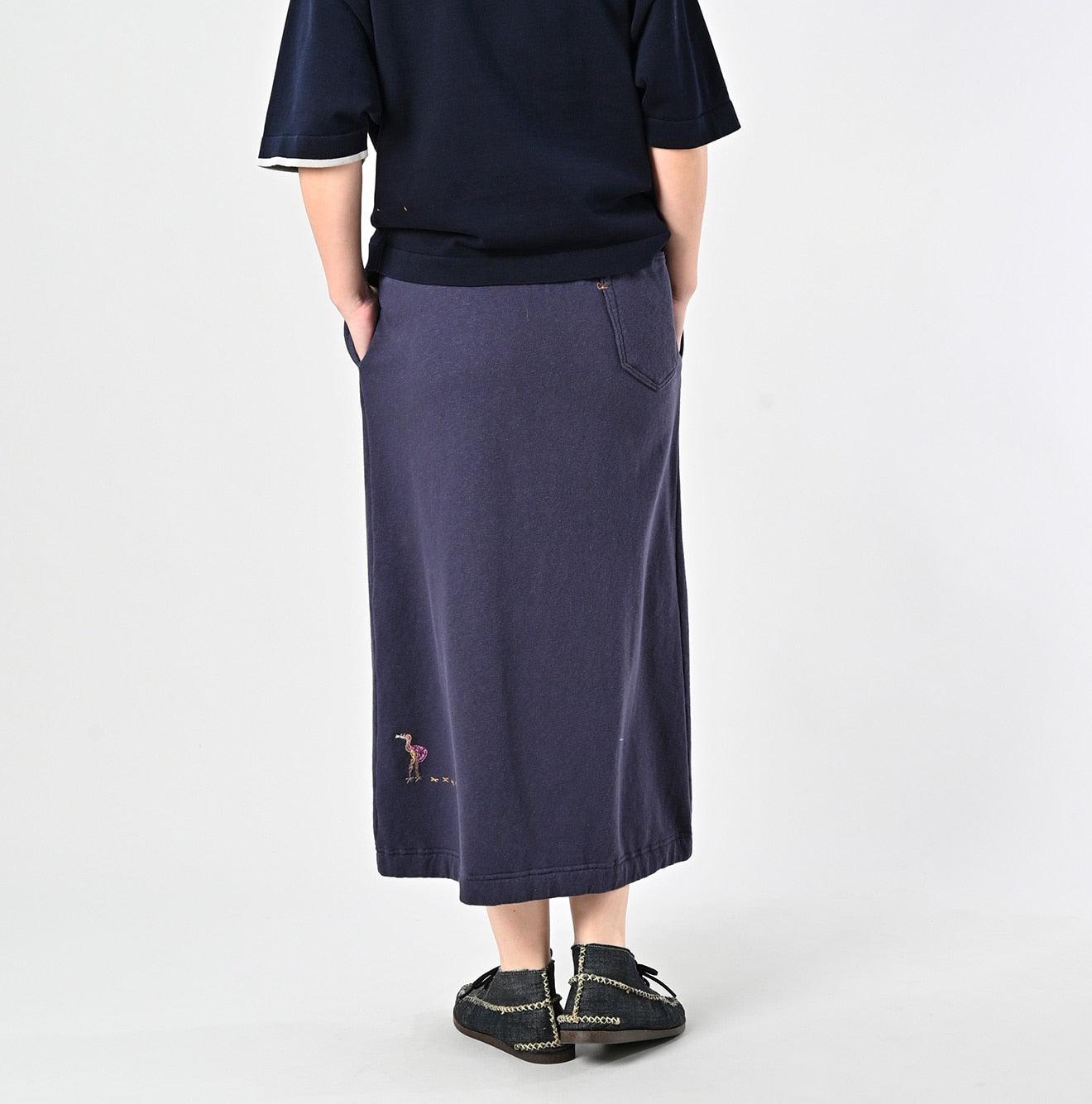 Cotton Gauze Fleece Flamingway Skirt - 45R by 45rpm studio