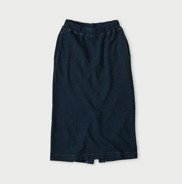 45R Indigo Cotton Fleece Skirt