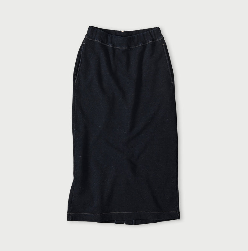 45R Indigo Cotton Fleece Skirt - Image 2