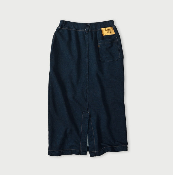 45R Indigo Cotton Fleece Skirt