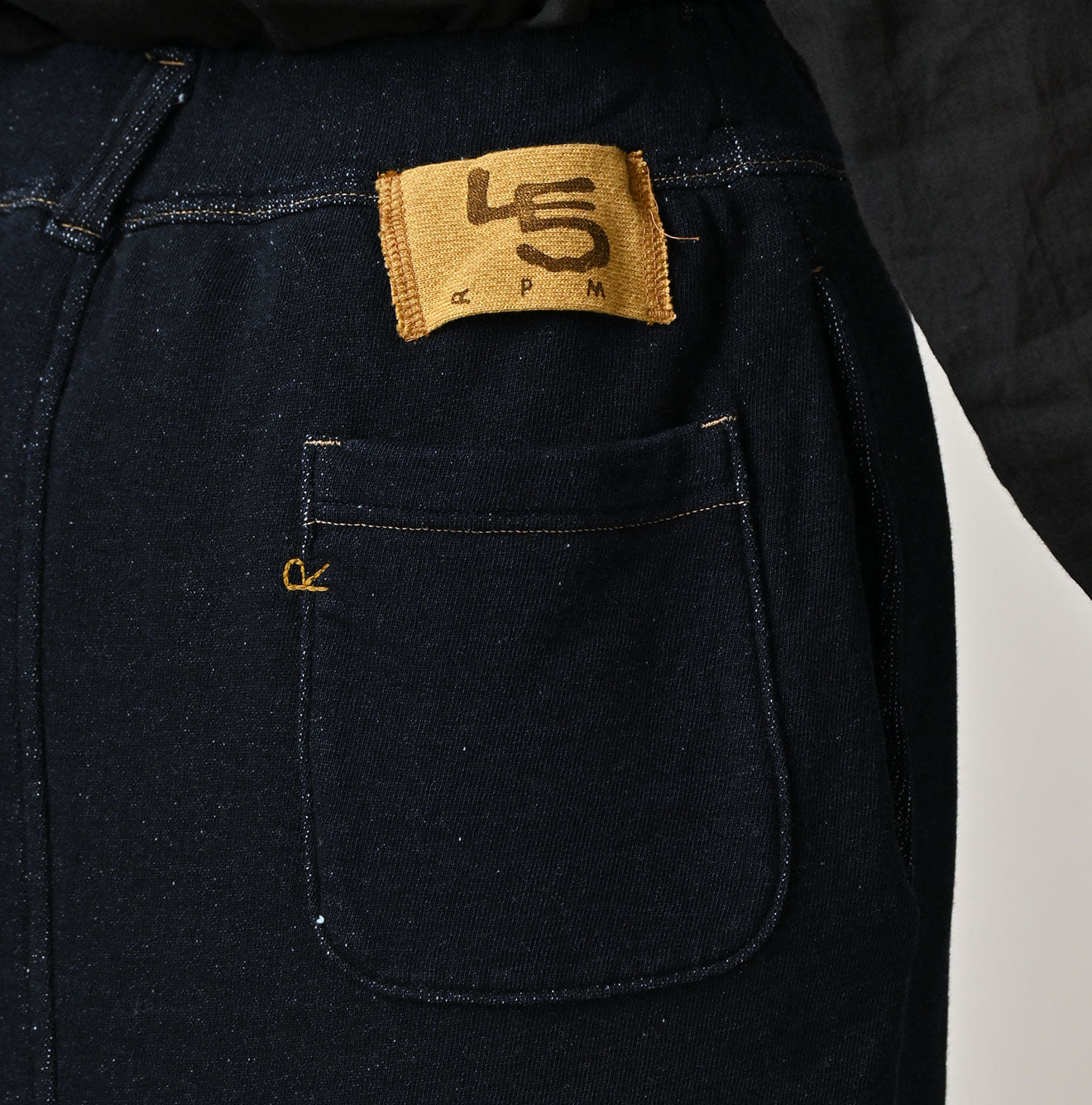 45R Indigo Cotton Fleece Skirt - Image 11