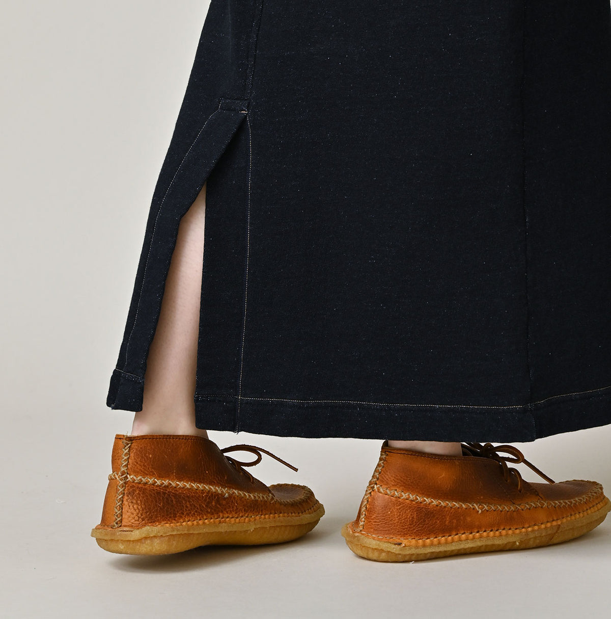 45R Indigo Cotton Fleece Skirt