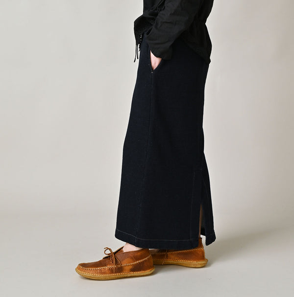 45R Indigo Cotton Fleece Skirt