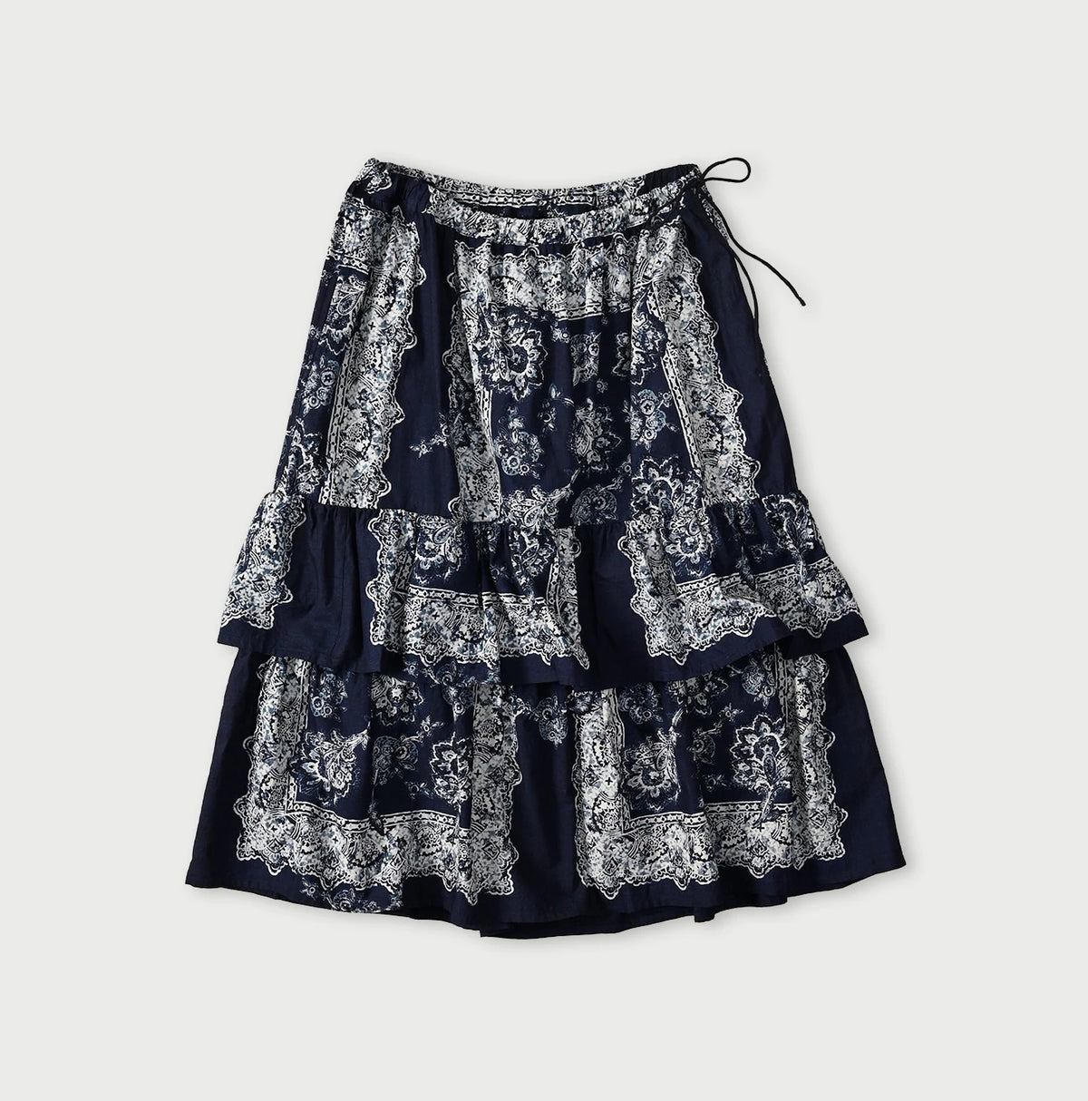 Indigo Bandana Paisley Tiered Frill Petti Skirt