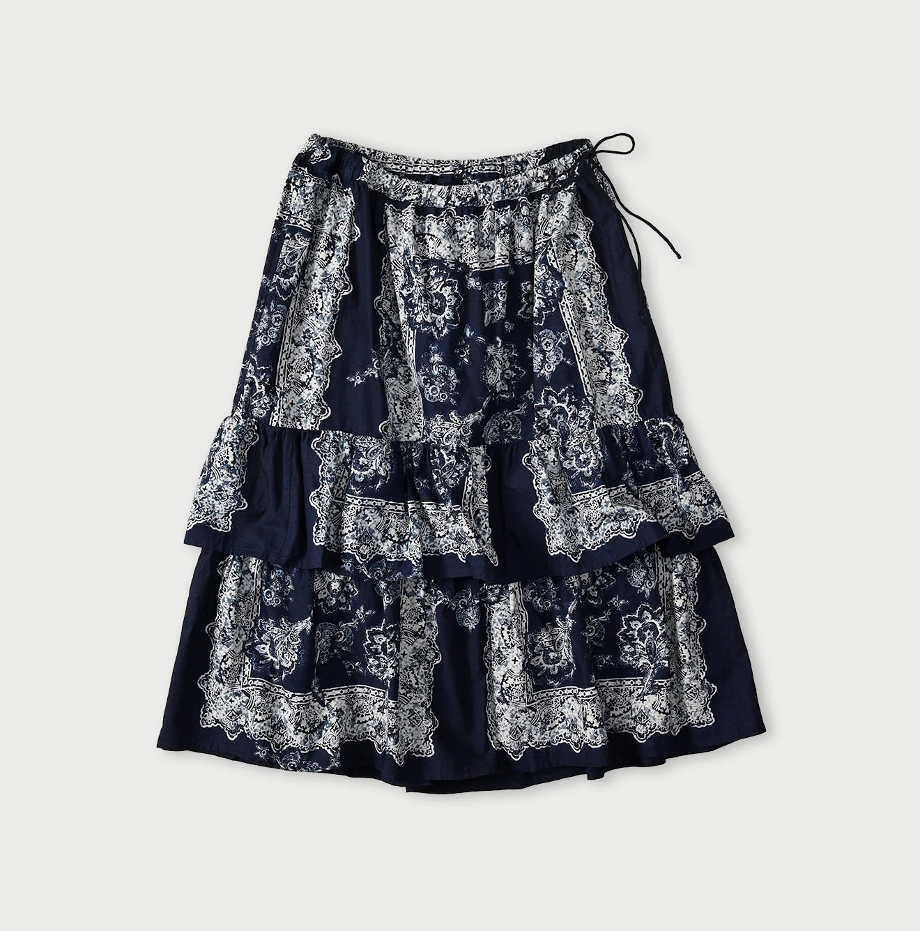 Indigo Bandana Paisley Tiered Frill Petti Skirt - Image 1