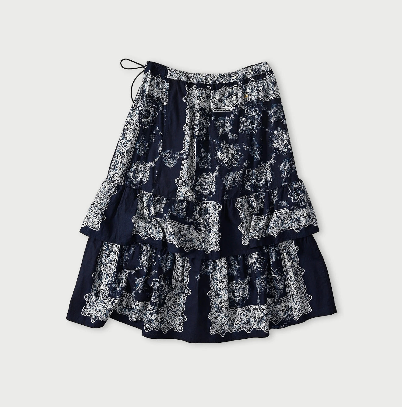 Indigo Bandana Paisley Tiered Frill Petti Skirt - Image 11