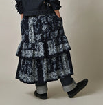 Indigo Bandana Paisley Tiered Frill Petti Skirt