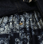 Indigo Bandana Paisley Tiered Frill Petti Skirt