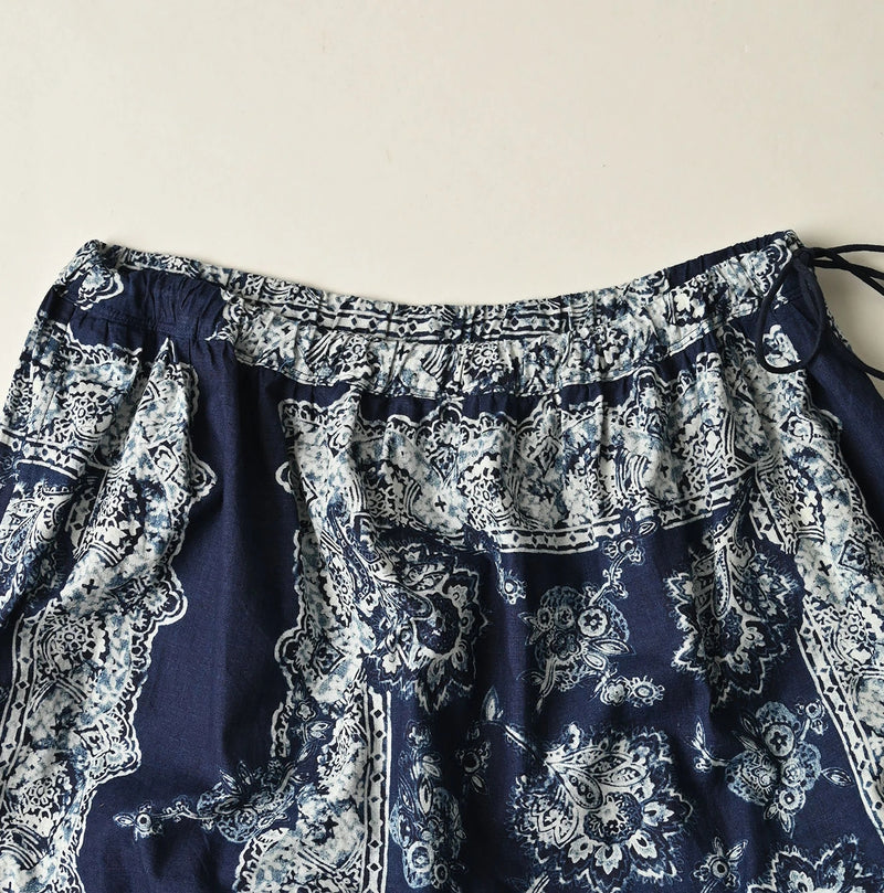 Indigo Bandana Paisley Tiered Frill Petti Skirt - Image 12
