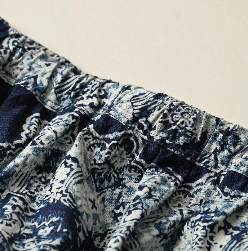 Indigo Bandana Paisley Tiered Frill Petti Skirt - Image 13