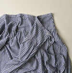 45R Gauze Gingham Wrap Frill Skirt