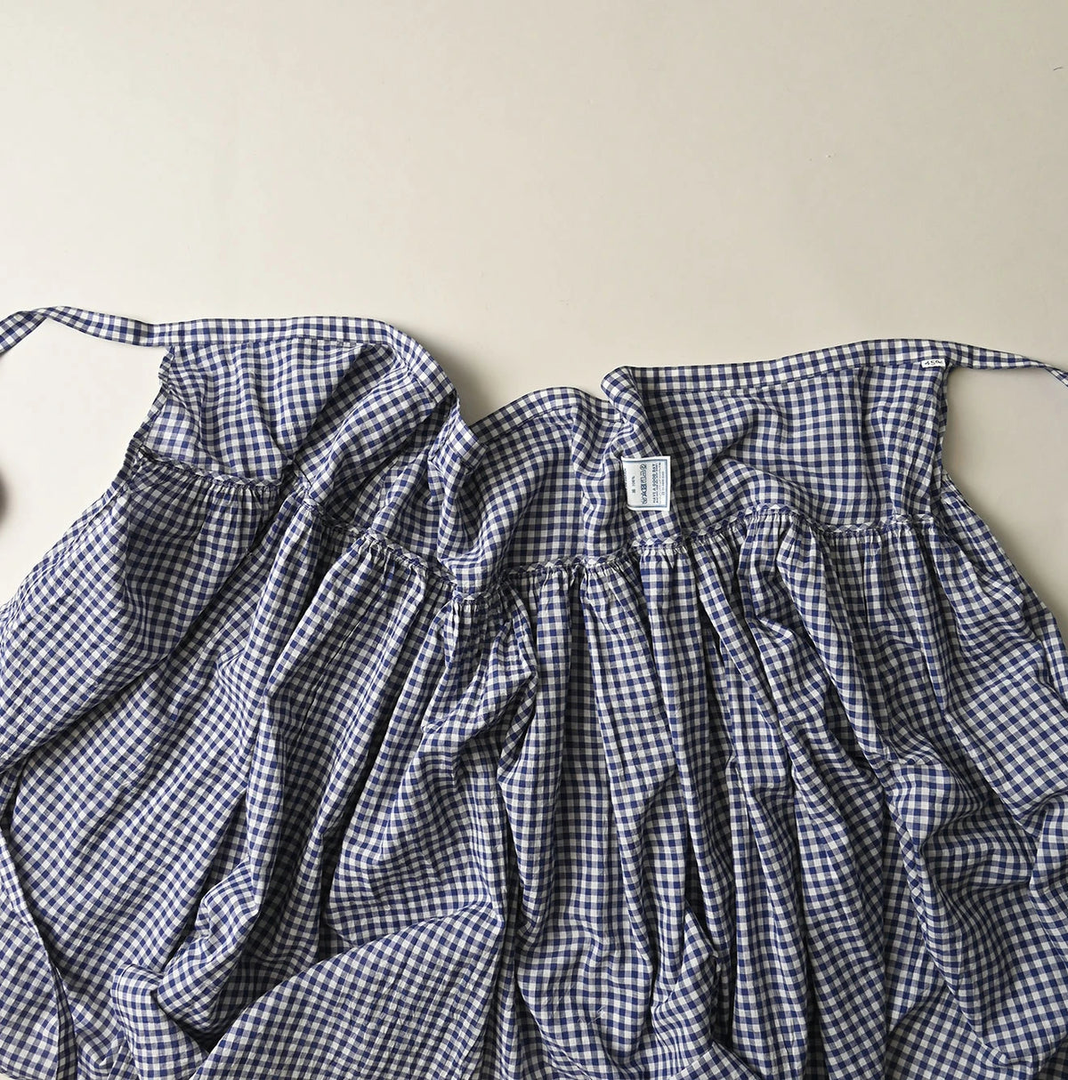 45R Gauze Gingham Wrap Frill Skirt