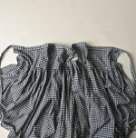 45R Indigo Gauze Gingham Wrap Frill Skirt