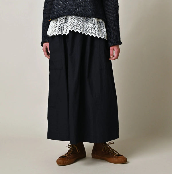 45R Indigo Batiste Easy Apron Skirt