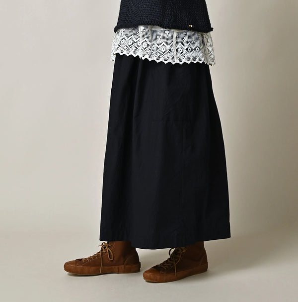 45R Indigo Batiste Easy Apron Skirt