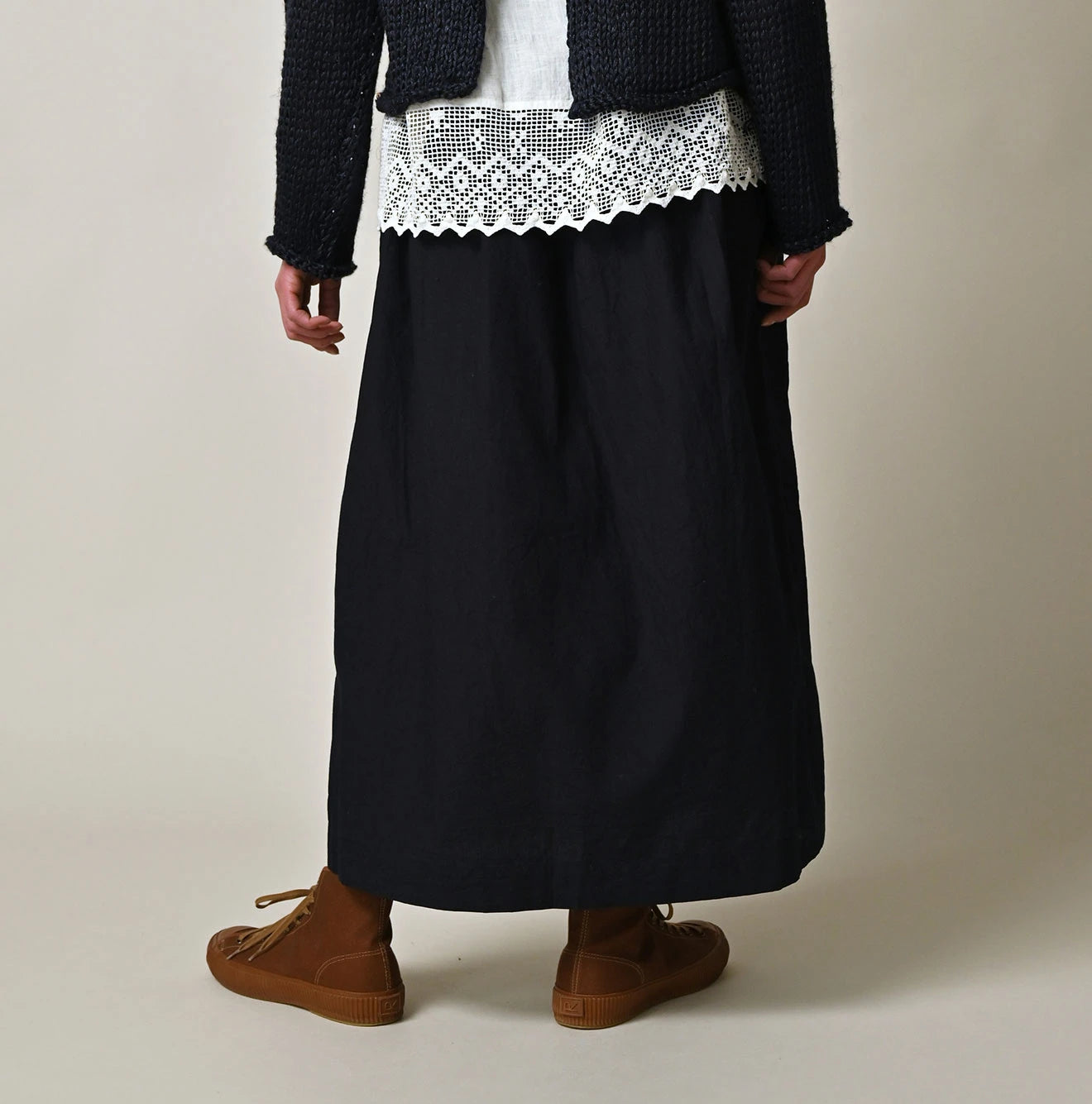 45R Indigo Batiste Easy Apron Skirt - Image 5