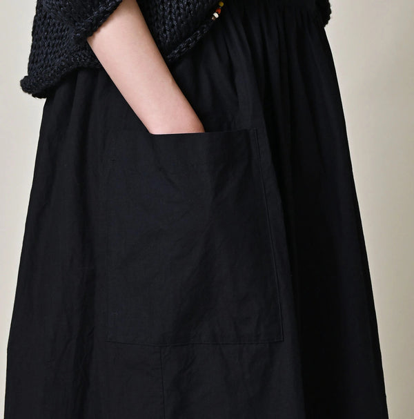 45R Indigo Batiste Easy Apron Skirt