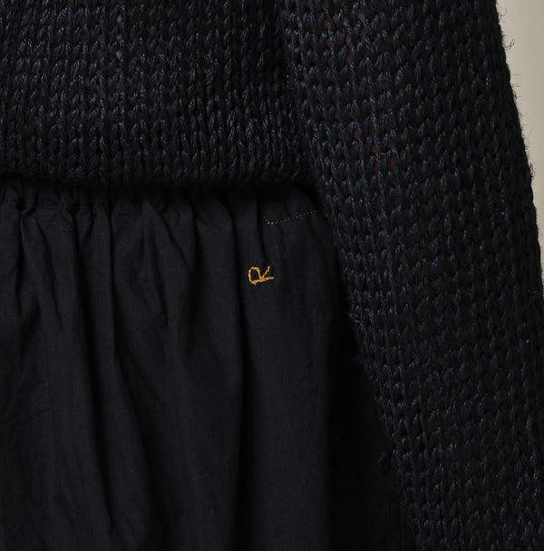 45R Indigo Batiste Easy Apron Skirt