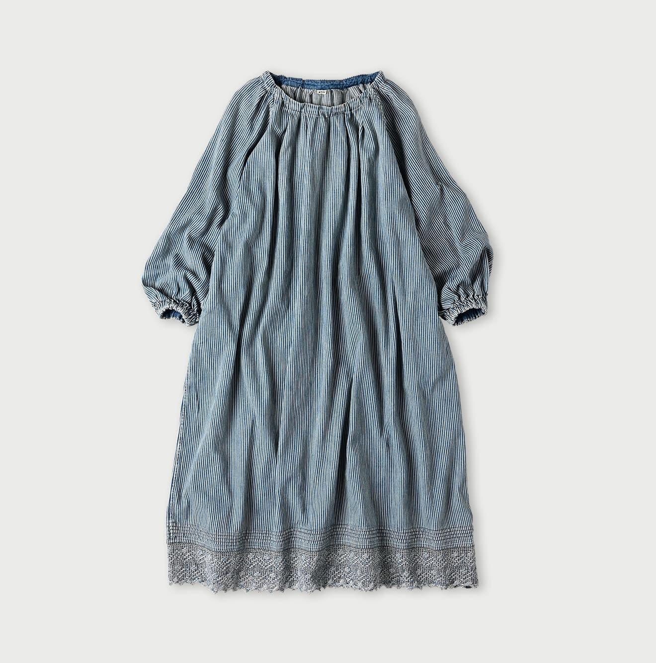 45 Petit Denim Lace Tuck Dress - 45R by 45rpm studio