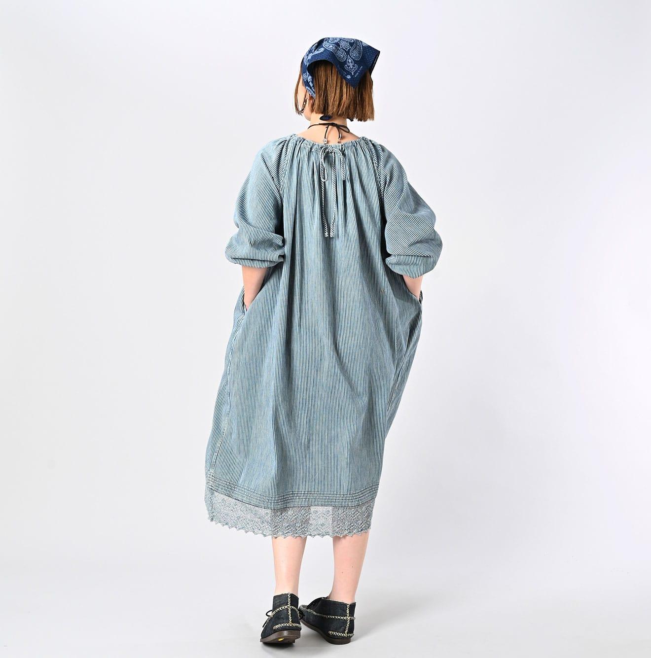 45 Petit Denim Lace Tuck Dress - 45R by 45rpm studio