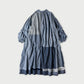 Indigo Patchwork Smocking Dress - 45R by 45rpm studio