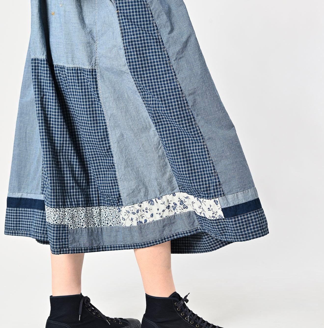 Indigo Patchwork Smocking Dress - 45R by 45rpm studio