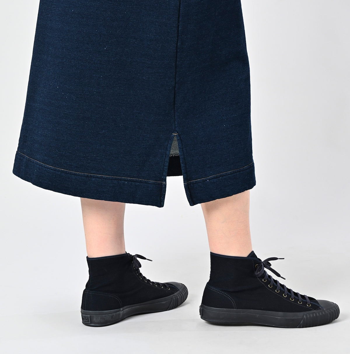 45R Indigo Cotton Gauze Fleece College Dress