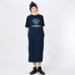 45R Indigo Cotton Gauze Fleece College Dress