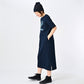 45R Indigo Cotton Gauze Fleece College Dress