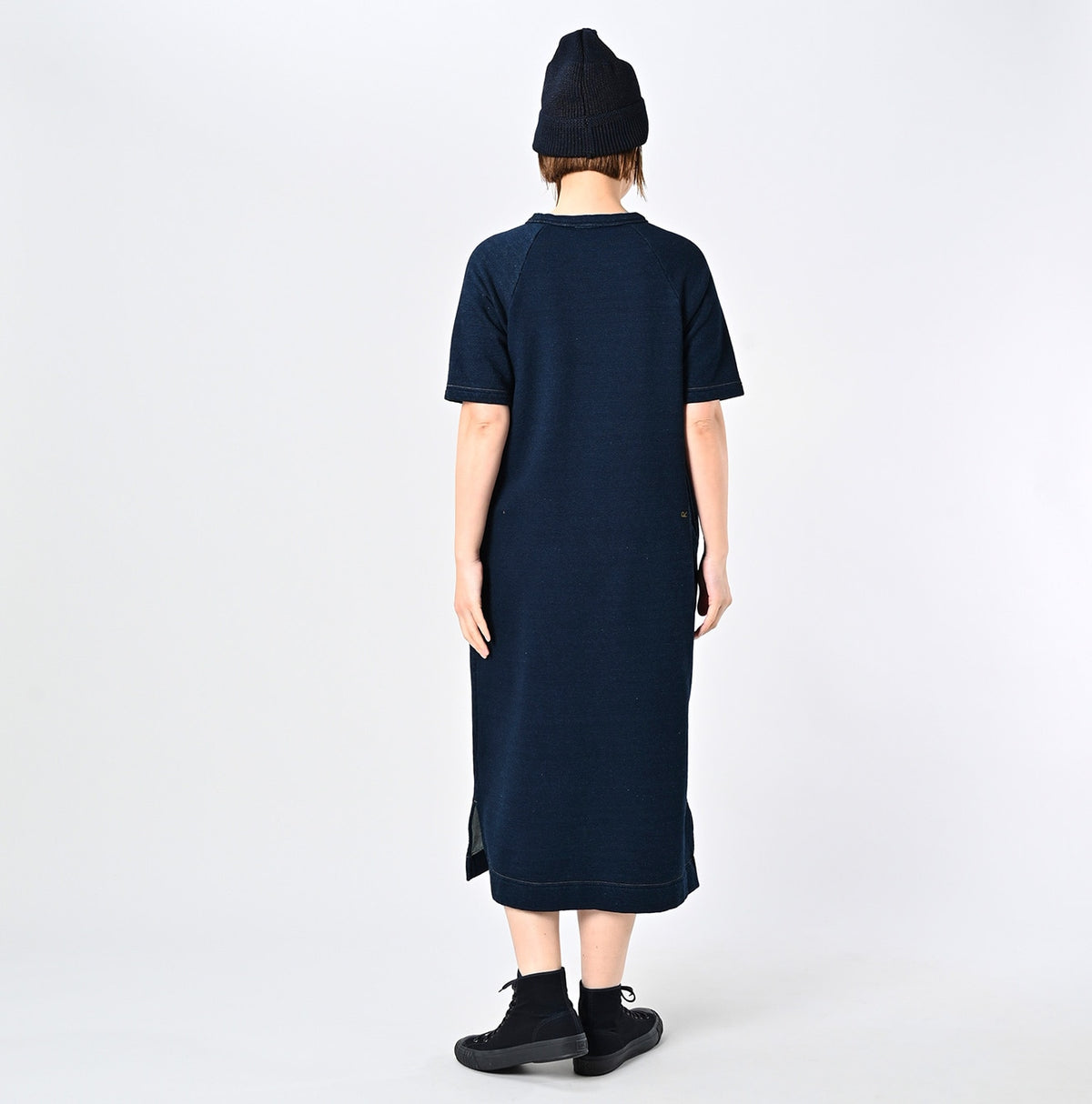 45R Indigo Cotton Gauze Fleece College Dress
