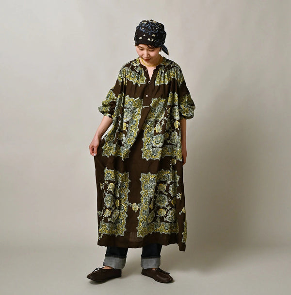 Khadi Bandana Paisley Smock Dress