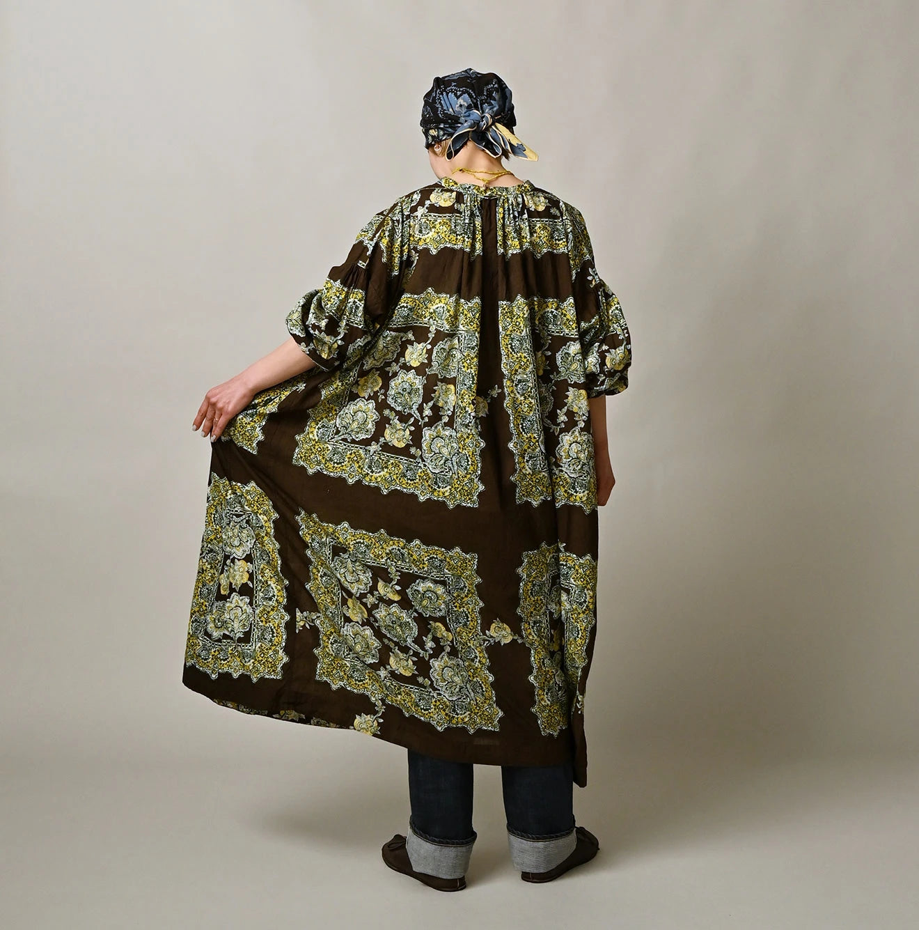 Khadi Bandana Paisley Smock Dress - Image 6