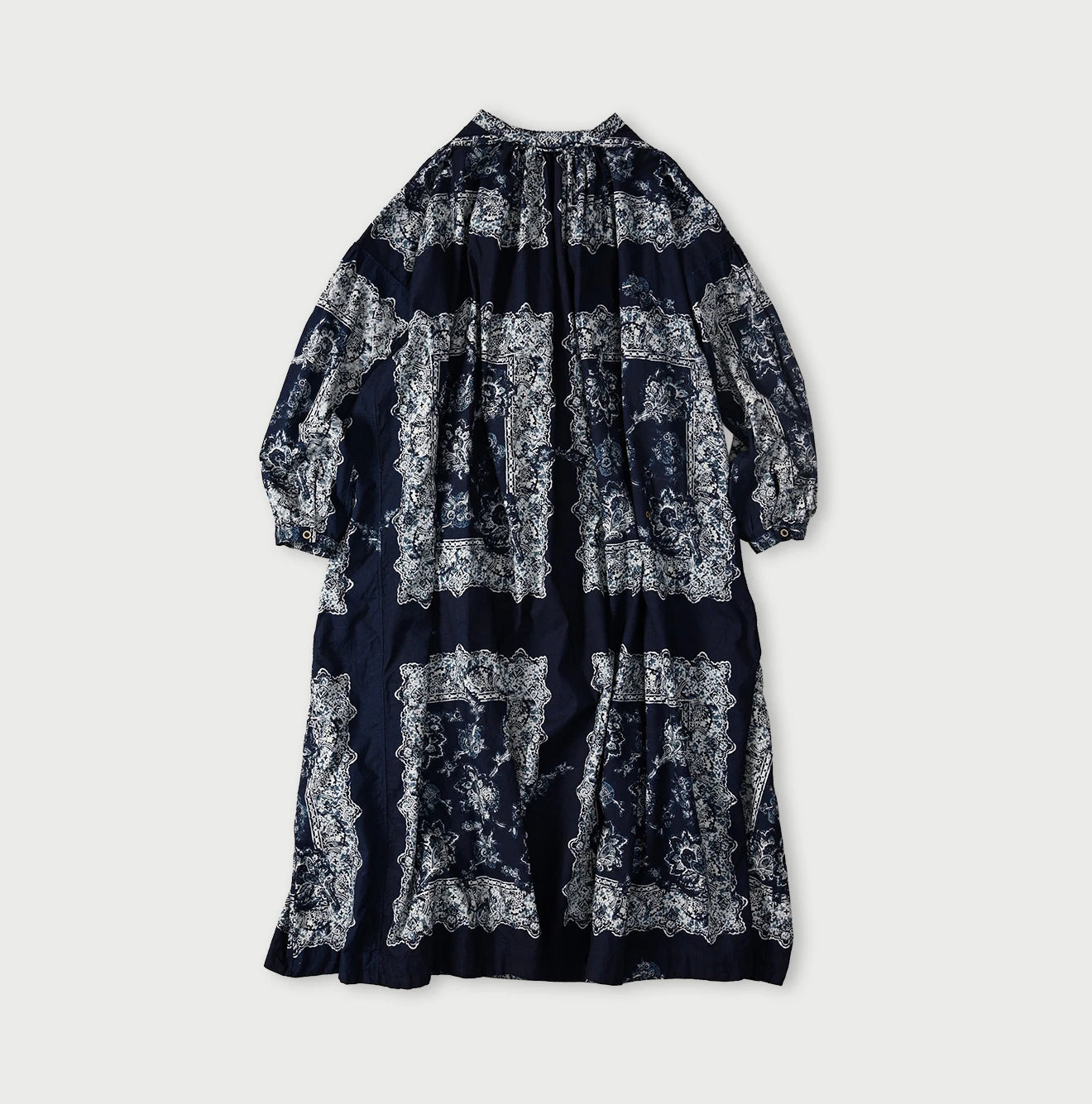 Indigo Khadi Bandana Paisley Smock Dress - Image 11