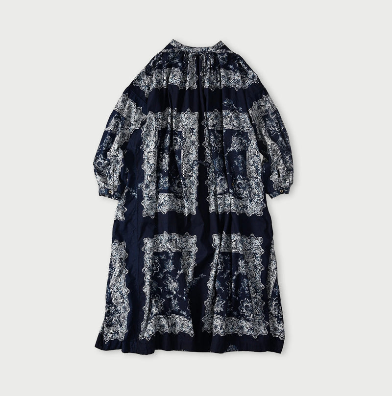 Indigo Khadi Bandana Paisley Smock Dress - Image 11