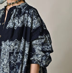 Indigo Khadi Bandana Paisley Smock Dress