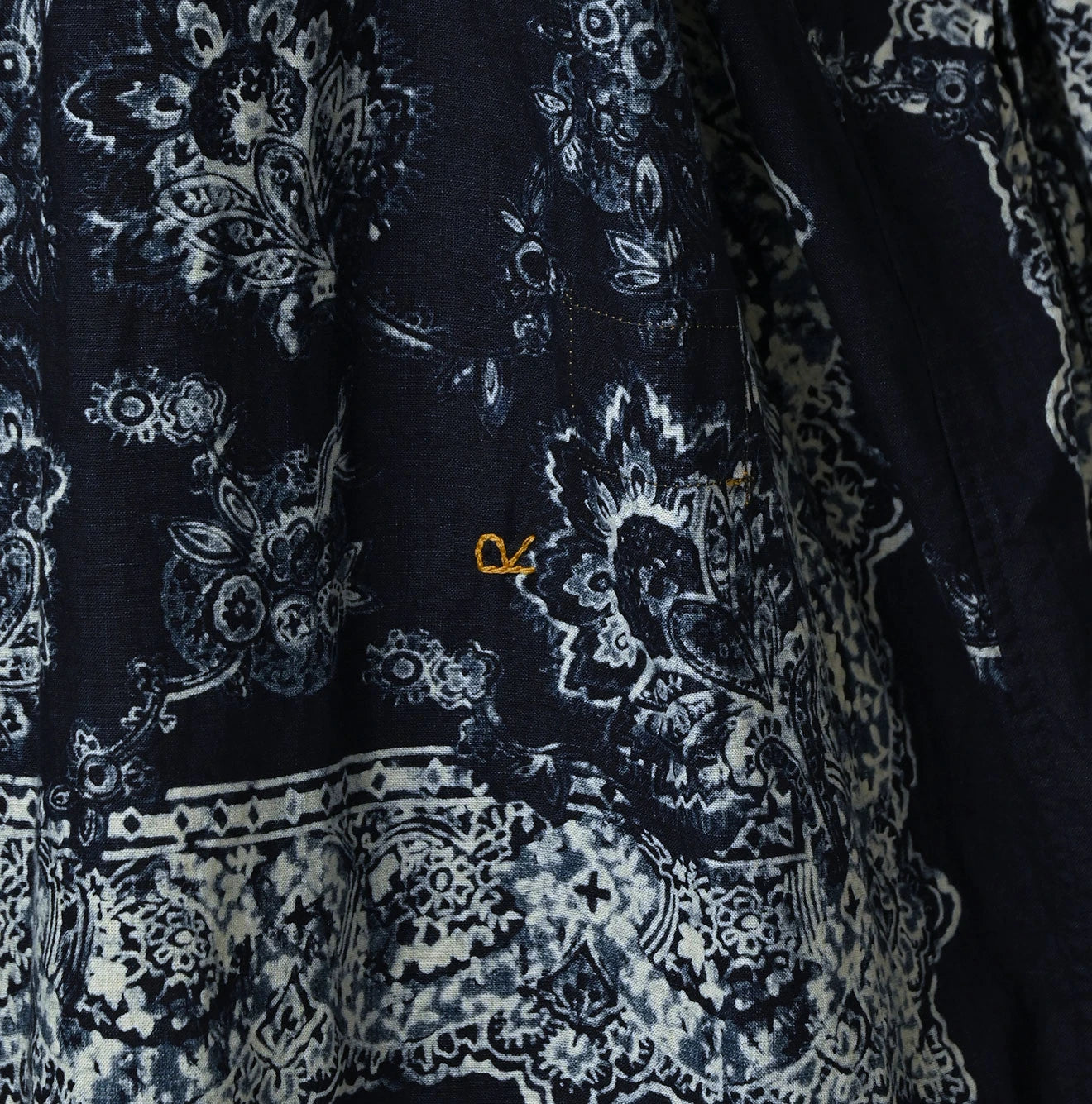 Indigo Khadi Bandana Paisley Smock Dress - Image 10