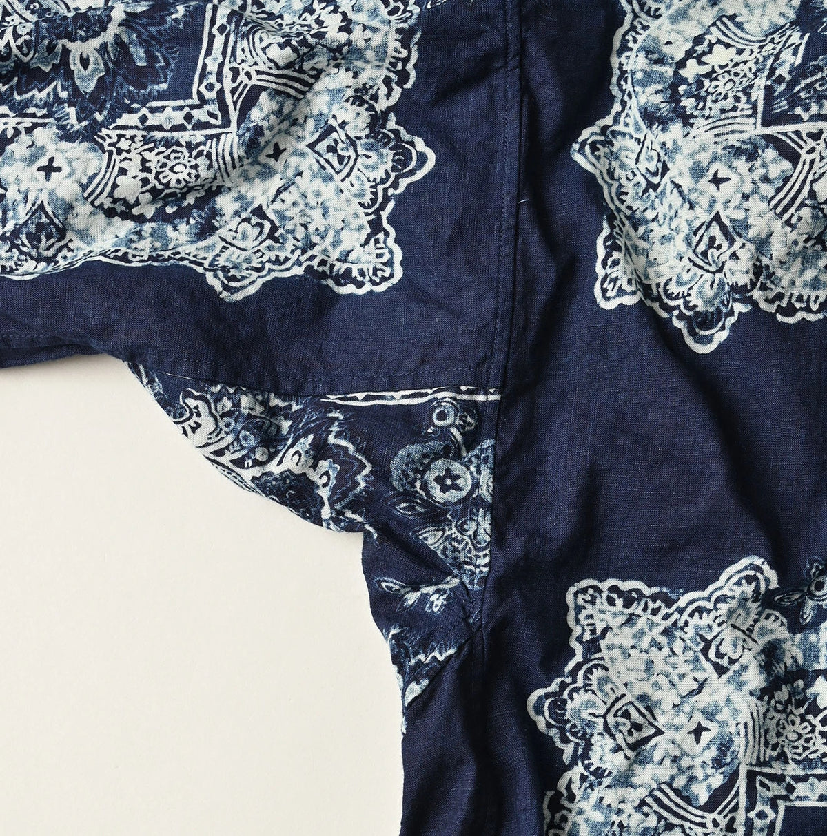 Indigo Khadi Bandana Paisley Smock Dress