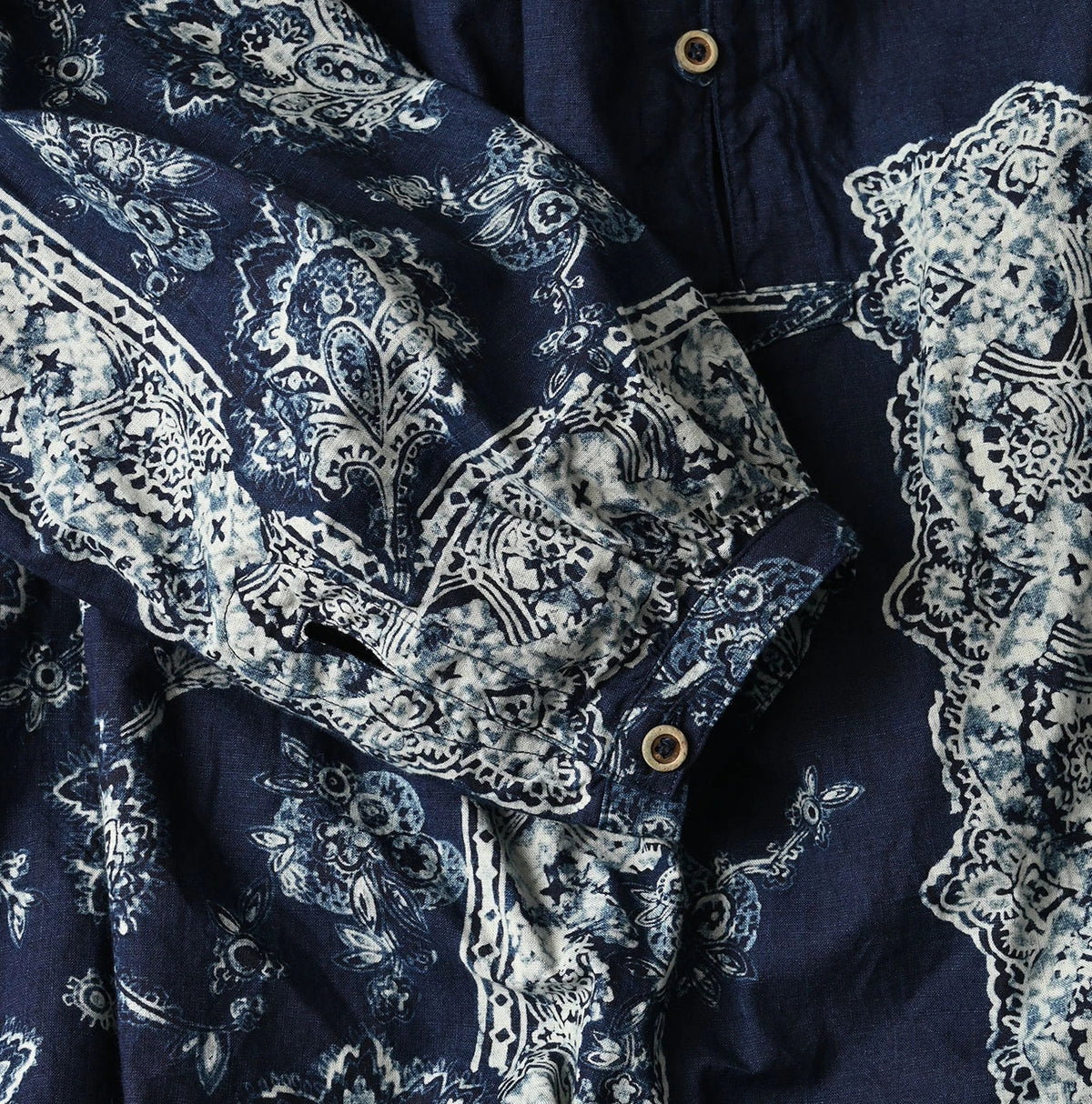 Indigo Khadi Bandana Paisley Smock Dress