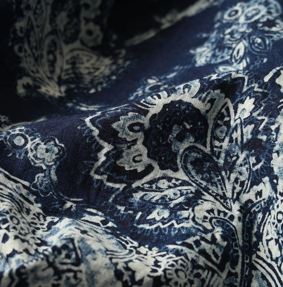 Indigo Khadi Bandana Paisley Smock Dress