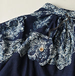 Indigo Khadi Bandana Paisley Smock Dress