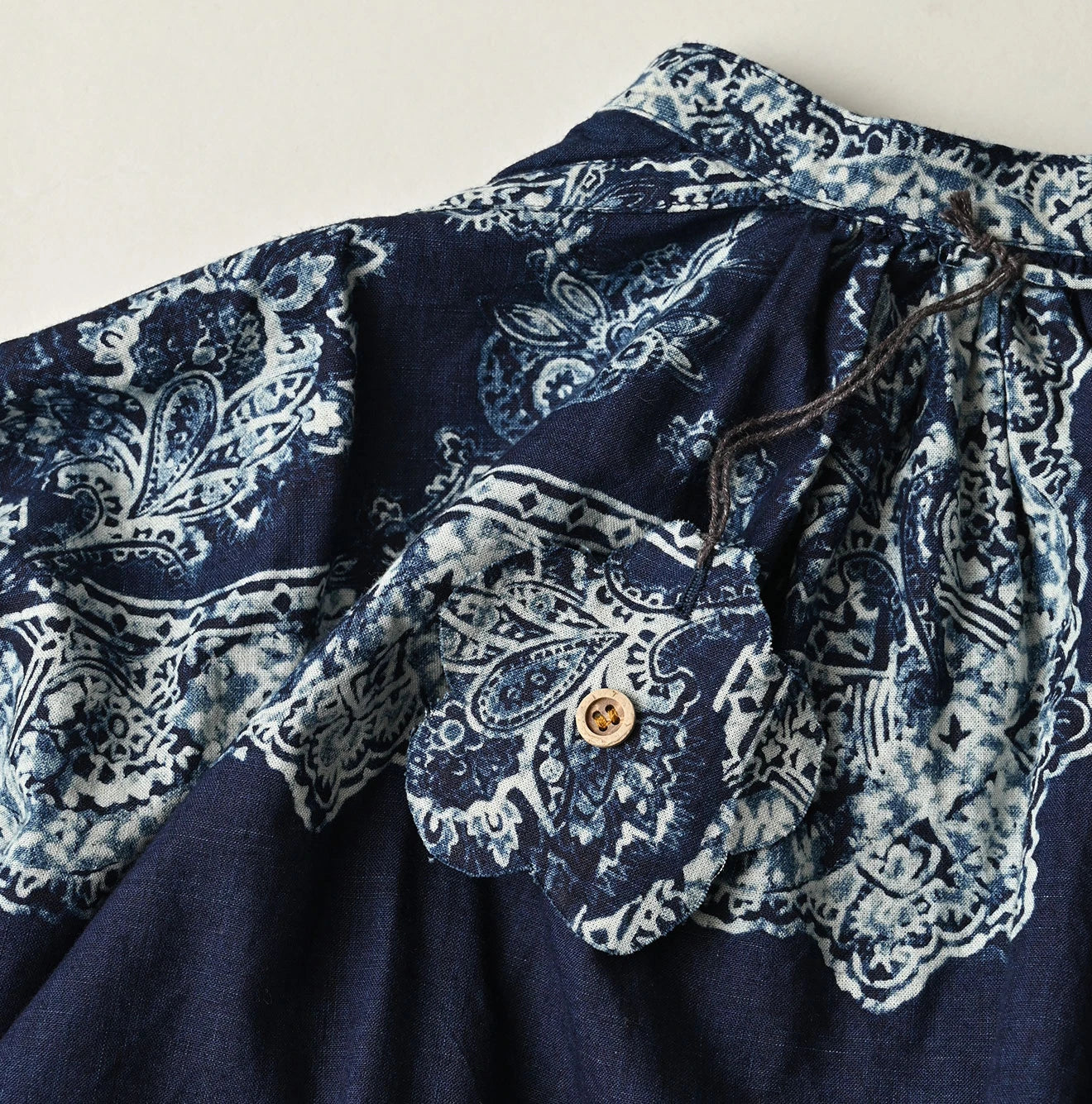 Indigo Khadi Bandana Paisley Smock Dress