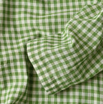 45R Gauze Gingham Frill Collar Dress