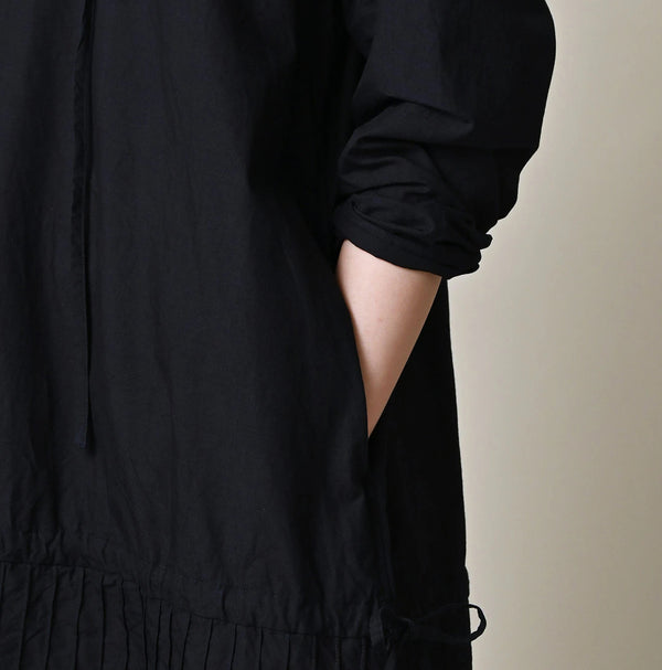 45R Indigo Batiste Frilled Collar Dress