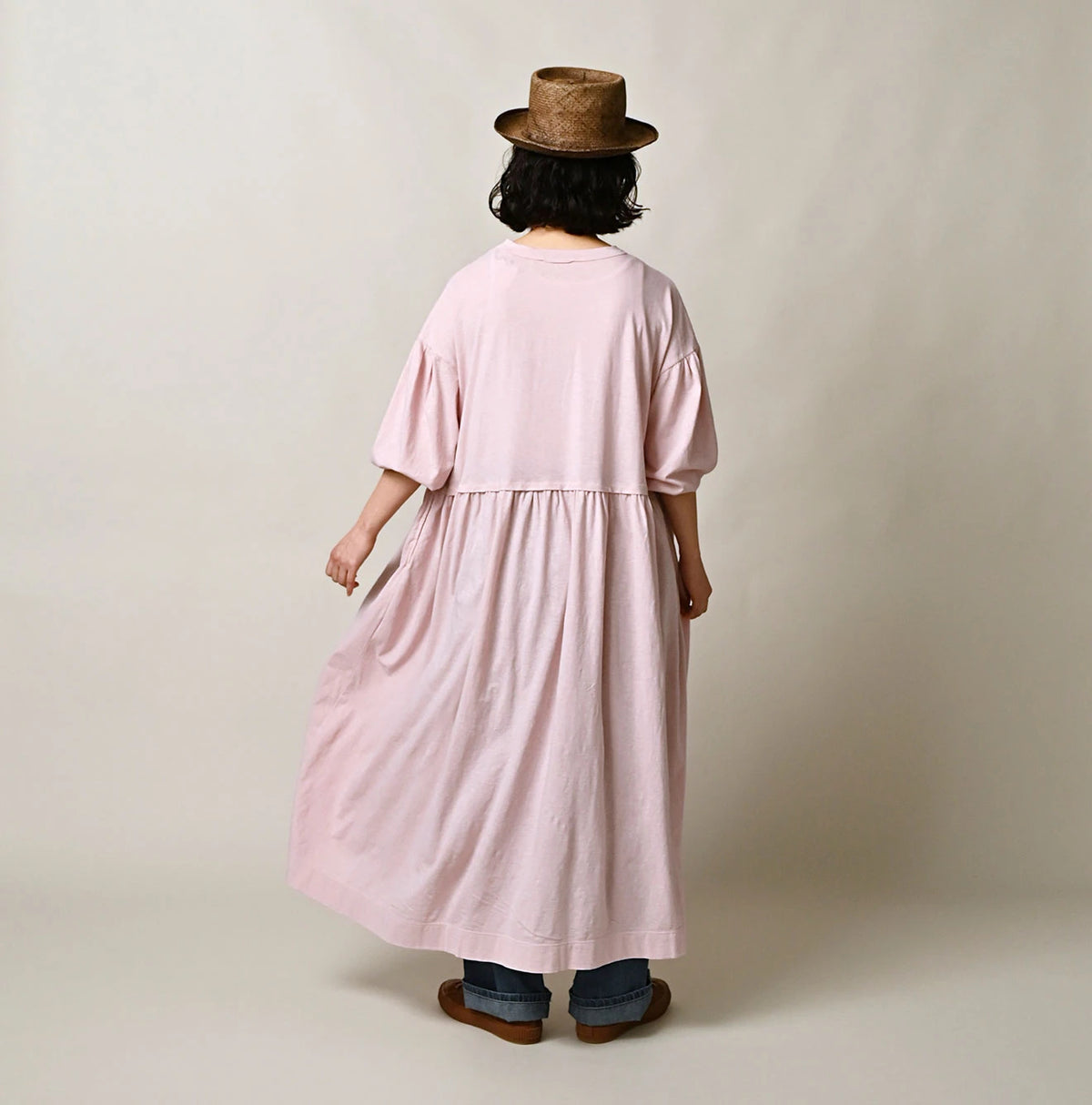 45R Tenjiku Puff Sleeve Dress