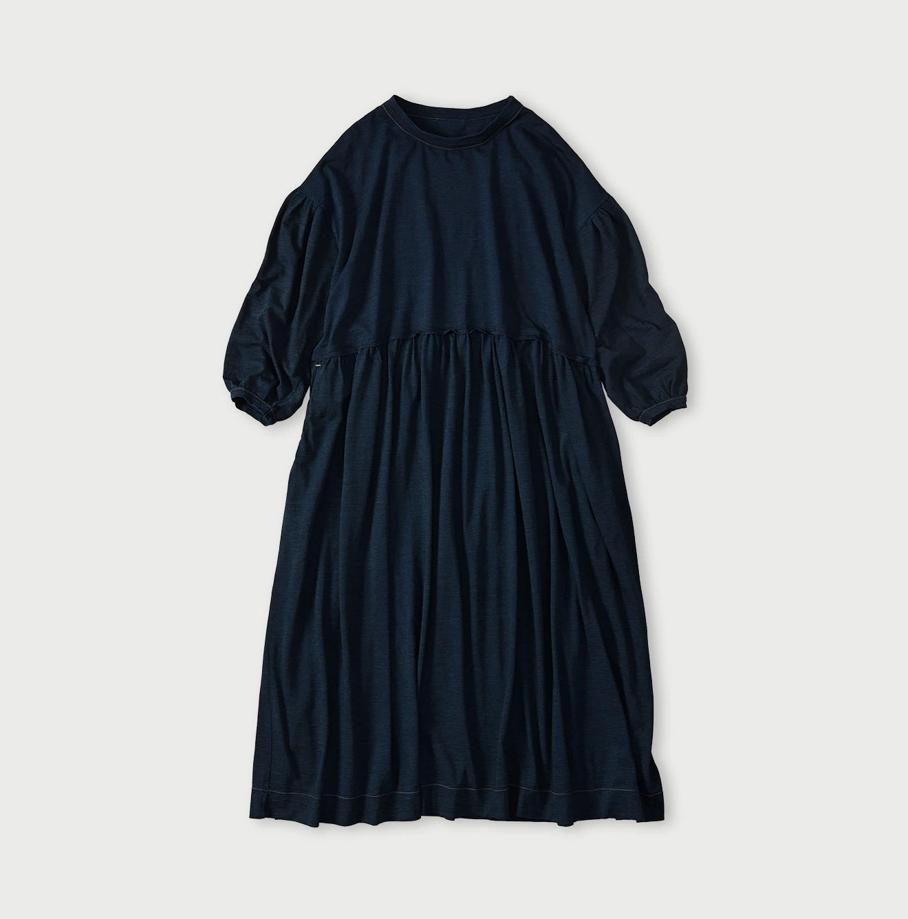 45R Indigo Tenjiku Puff Sleeve Dress - Image 1