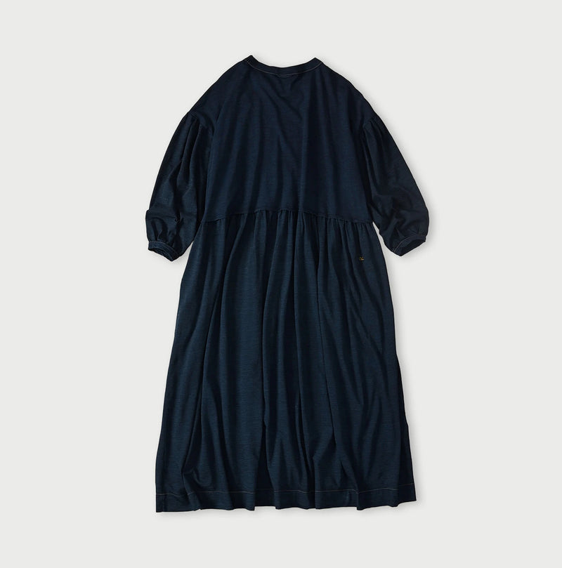 45R Indigo Tenjiku Puff Sleeve Dress - Image 11